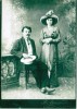 Воинова (Лаврова)Клавдия Яковлевна с мужем Воиновым В.А. после свадьбы 1914 г.в Даниловке, Сталинградской обл.