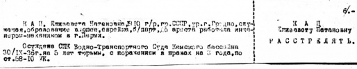 Кац Елизавета Натановна