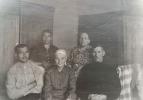 1962-1963гг (примерно). Первый ряд (слева направо): Павел Сергеевич Солодухин (?), ?, Иннокентий Иванович Жеребцов. Второй ряд (слева направо): ???, Любовь Сергеевна Жеребцова (в девич.Солодухина)
