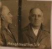 АУВД по МО. Д № В-3-2844. Л. 6. Тюремная фотография О.Э.Мандельштама: фас, профиль, 1938 г.