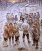 Николай Гетман. "Обед. Привезли баланду". 1991 г. Как и в нацистских концлагерях в советском ГУЛАГе зеков постоянно держали в голоде. Так быстрее ломалась воля к сопротивлению.