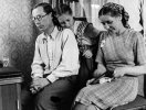 Николай Алексеевич, Екатерина Васильевна и Наташа. Фото 1946 года.