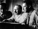 1931 год. Встреча в лаундже дирижабля «Граф Цеппелин». Слева направо: д-р Людвиг Коль-Ларсен, профессор П.А.Молчанов и фон Шиллер.
