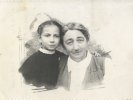 Жена З.А.Ф.-Беспрозванная-Фитерман Эсфирь Исаковна с внучкой второклассницей Олей Фитерман.Село Сухобузимское,1952 г.