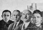  Руководители строительства драматического театра в Ростове-на-ДонуВверху
(слева направо):А. М. Стамблер,
В. А. Щуко, В. Г. Гельфрейх, М. С. Чуксеев. 





1935 год