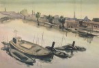 В.С. Тимирев. Пейзаж с баржами. 1930-е