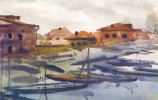 В.С. Тимирев. Каспий. Рыбацкий поселок. 1935