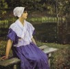 Девушка у пруда (Н.М.Нестерова). 1923