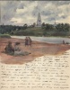 Николай Лансере «Письмо к жене Елене Казимировне Лансере» Рубеж 1900-1910-х