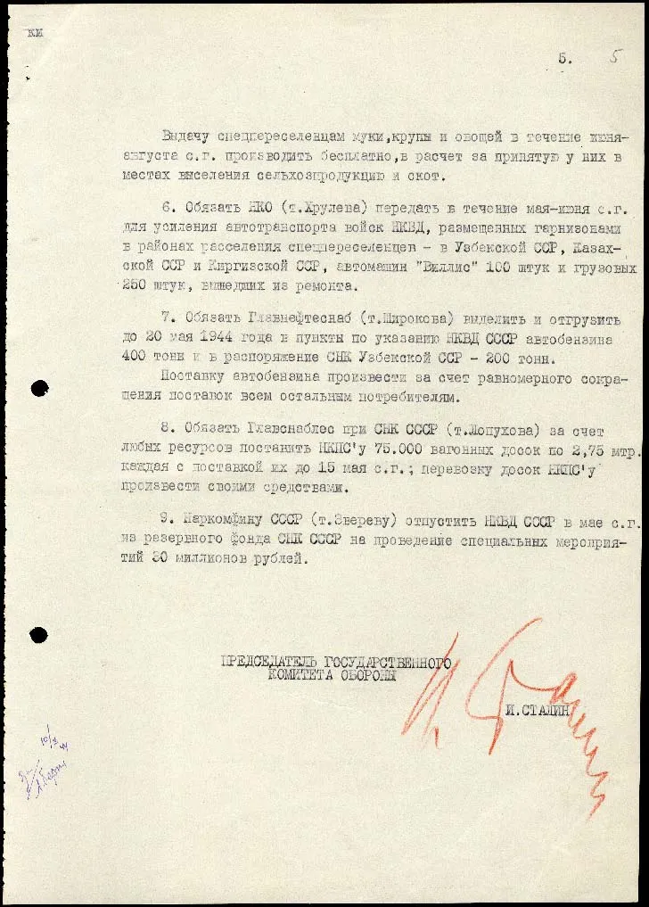 Постановление Государственного Комитета Обороны № 5859сс «О крымских татарах»