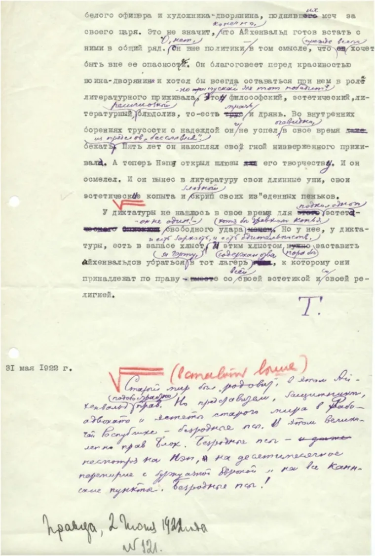 Л.Д. Троцкий Статья «Диктатура, где твой хлыст?» 