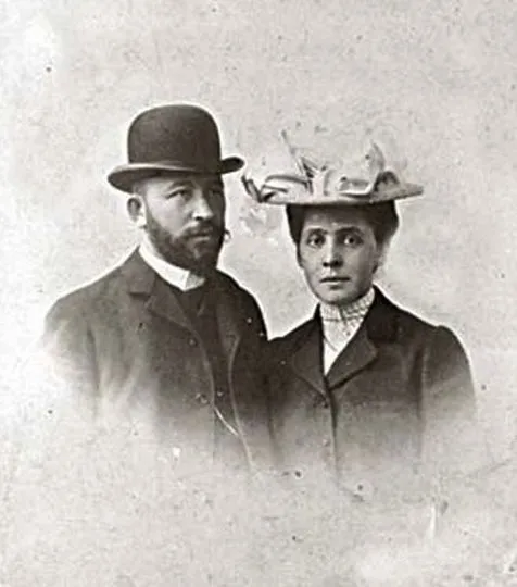 Вера Саввишна и Александр Дмитриевич Самарины, 1903 год. Италия, Рим, свадебное путешествие.