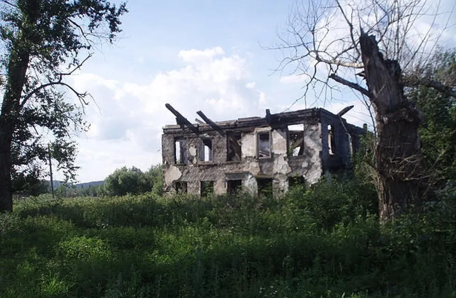 Бывшее служебное здание Кленовского детского дома. Снимок  2009 года. 