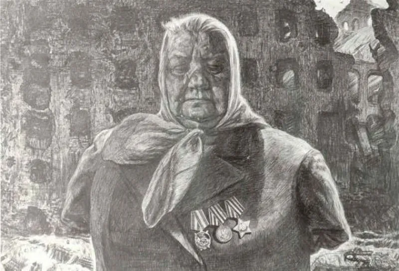 Опаленные войной. Рисунок Геннадия Доброва