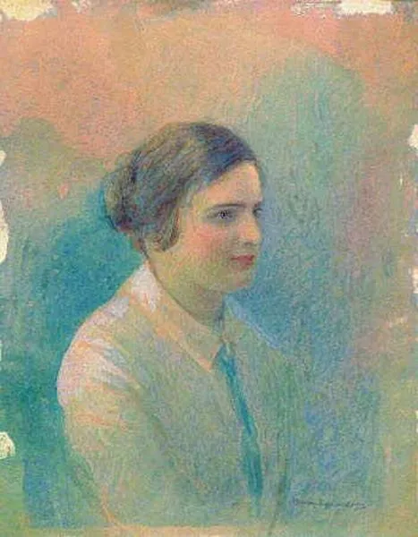 Sophia Kramskaya. Portrait of a Woman, made by the artist in Krasnoyarsk